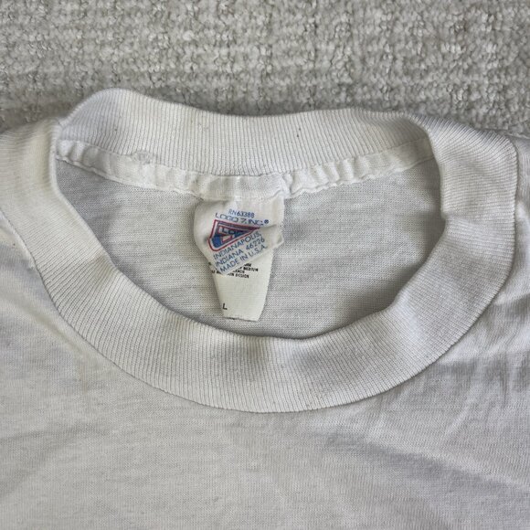 VTG 1987 AFC CHAMP Denver Broncos Super Bowl Shirt Youth L 80s NFL USA MADE * - Picture 8 of 16